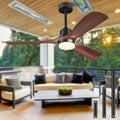 Ceiling Fans with Lights and Remote, 52 Inch Outdoor Ceiling Fan for Patios Indoor with 3 Downrods, 3 Blades Modern Ceiling