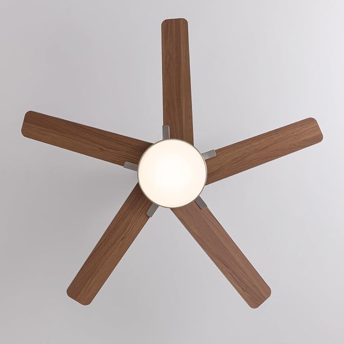 Ceiling Fans with Lights and Remote Control, 52 Inch Modern Ceiling Fan with 3CCT Dimmable LED, 6 Speeds, Quiet Reversible DC