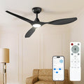 Ceiling Fans with Lights and Remote Control,Quiet Noiseless Reversible DC Motor,6 Speeds,Timers, 3 CCT, Indoor Use, Plastic