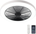 Ceiling Fans with Lights, Low Profile Ceiling Fan with Lights and Remote, 6 Wind Speeds Smart Flush Mount Ceiling Fan for
