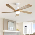 CeilingFan-ElevateYourLiving Ceiling Fan with Lights and Remote, 52 Inch Modern Wood Ceiling Fan for Indoor Farmhouse