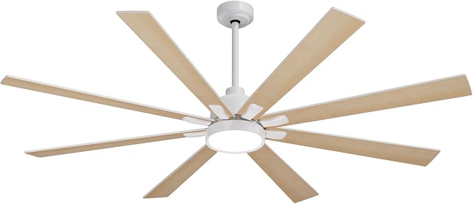 CeilingFans Large Ceiling Fans with Lights and Remote - 72 Inch White Ceiling Fan with Light, Quiet DC Motor, alternate
