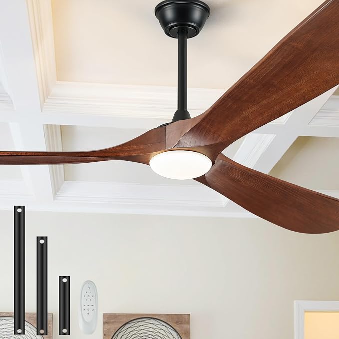 CeilingFanSourceFactory 52" Ceiling Fans with Lights and Remote Control, Outdoor Ceiling Fan with Lights High CFM Quiet 3