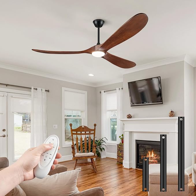 CeilingFanSourceFactory 52" Ceiling Fans with Lights and Remote Control, Outdoor Ceiling Fan with Lights High CFM Quiet 3