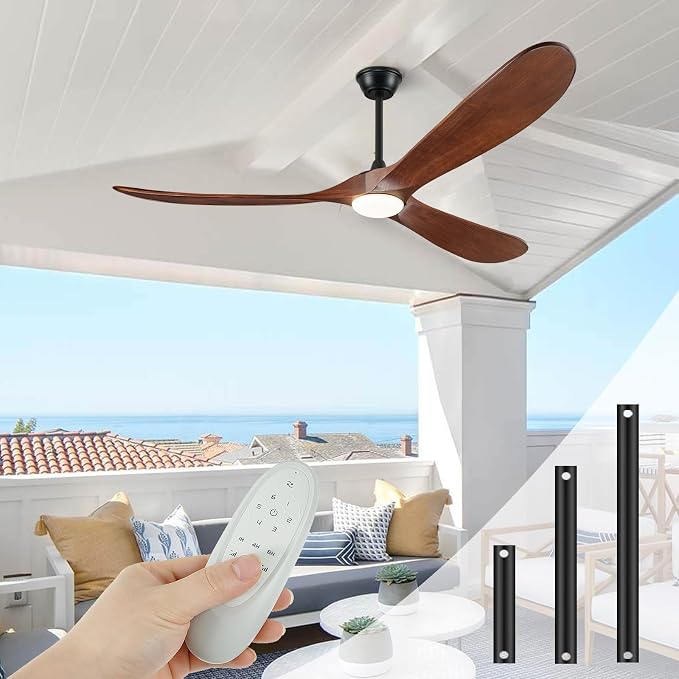 CeilingFanSourceFactory 52" Ceiling Fans with Lights and Remote Control, Outdoor Ceiling Fan with Lights High CFM Quiet 3