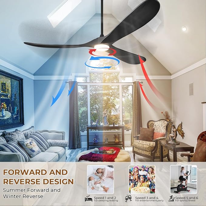 CeilingFanSourceFactory 52" Outdoor Ceiling Fans with Lights and Remote Control, alternate product view 6
