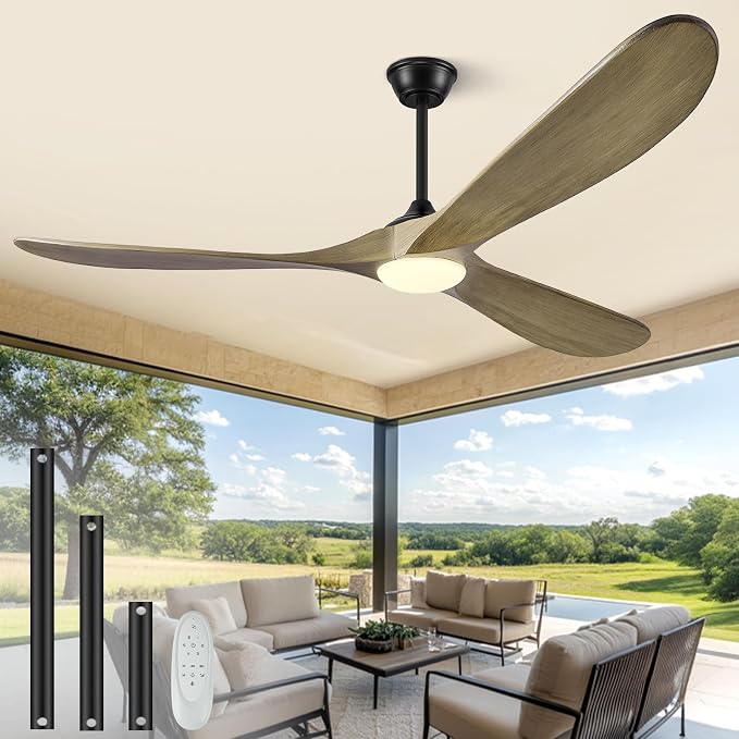 CeilingFanSourceFactory 72" Ceiling Fans with Lights and Remote Control, Outdoor Ceiling Fan with Lights High CFM Quiet 3