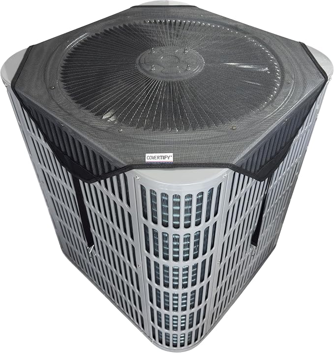 Central Air Conditioner Covers for Outside, 28x28in Breathable AC Covers Outdoor, Mesh Air Conditioning Cover - Leaf Guard