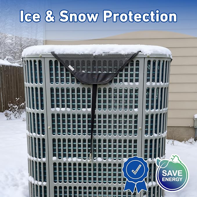 Central Air Conditioner Covers for Outside, 28x28in Breathable AC Covers Outdoor, Mesh Air Conditioning Cover - Leaf Guard