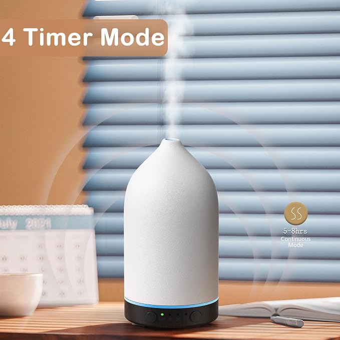Ceramic Diffuser 160ML Essential Oil Diffusers Aromatherapy Essential Oil Diffuser for Room Air Diffuser for Home Bedroom