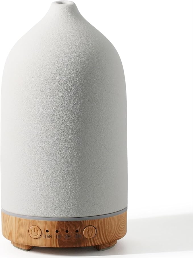 Ceramic Essential Oil Diffuser 160ML Aromatherapy Diffuser for Home Bedroom Room Cool Mist Humidifier Stone Air Diffusers