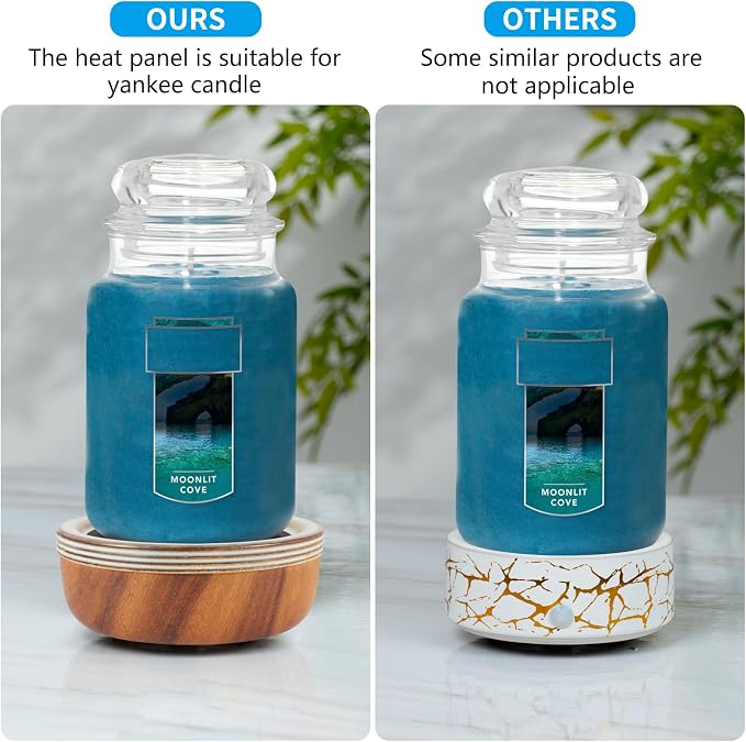 Ceramic Wax Warmer Wax Melt Warmer 3-in-1 Candle Warmer Electric Wax Warmer for Scented Wax Melter Wax Burner for