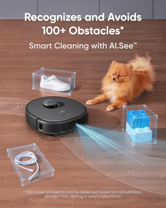 Certified Like-New X10 Pro Omni Robot Vacuum and Mop Combo, 8,000 Pa Suction, Dual Mops with 12 mm Auto-Lift and Carpet
