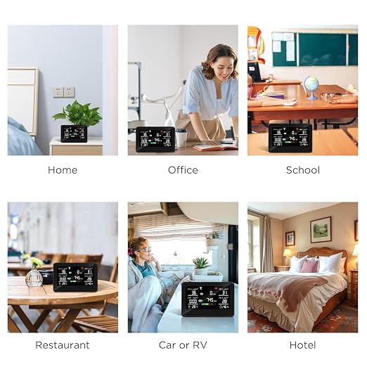 CF-30 Smart WiFi Air Quality Monitor, 15-in-1 Indoor IAQ Monitor with CO2, PM2.5, PM1.0, Pollen, TVOC & Carbon Monoxide