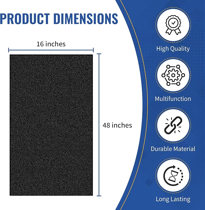 CFS - Universal Cut to Fit Carbon Pre-Filter Pad Roll for Air Purifiers, Range Hood, Furnace & Conditioner Filters - Pack of