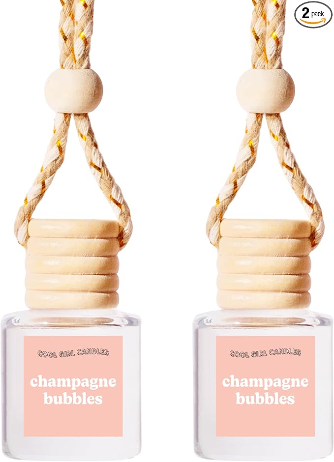 Champagne Bubbles Car Hanging Fragrance Oil Scents Aromatherapy Automobile Diffuser, Long Lasting, product image