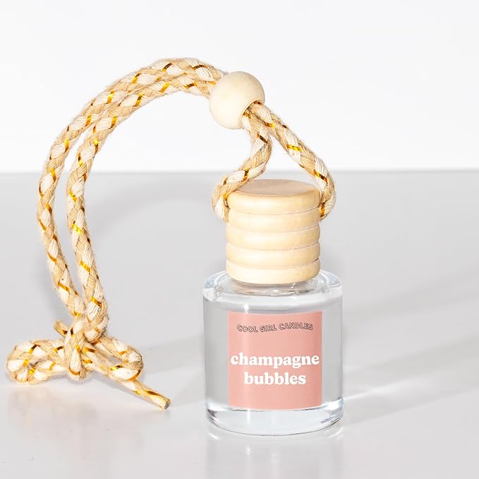 Champagne Bubbles Car Hanging Fragrance Oil Scents Aromatherapy Automobile Diffuser, Long Lasting, alternate product view 2