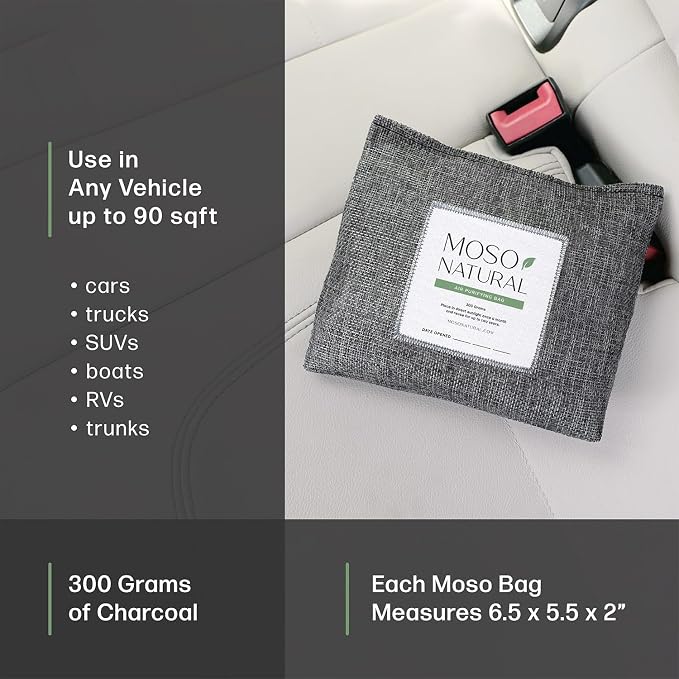 Charcoal Odor Absorber for Cars (2 Pack) 300g Bamboo Charcoal Air Purifying Bag, Unscented Odor Eliminator, alternate product