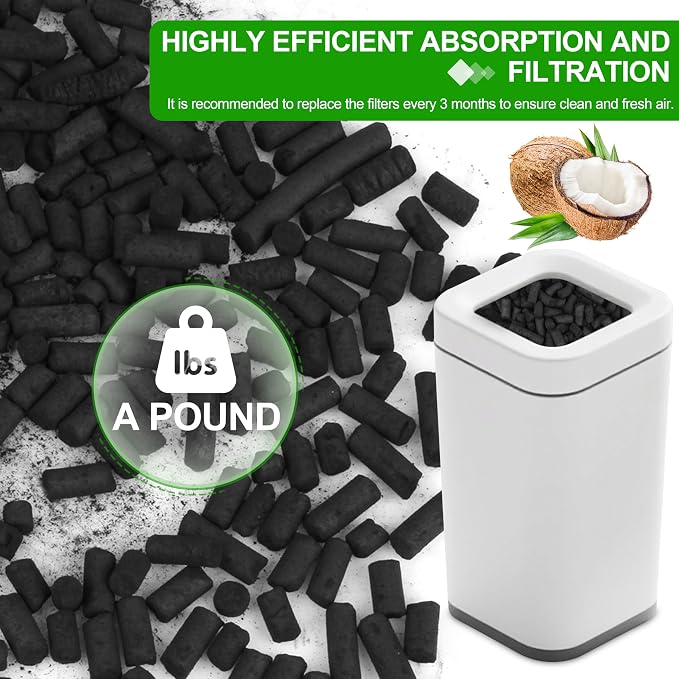 Charcoal Refills for Lomi Kitchen Composter 1 Pounds Activated Charcoal Odor Absorber Filter Refill Compatible with Lomi
