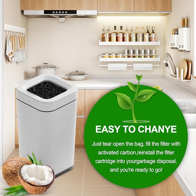 Charcoal Refills for Lomi Kitchen Composter 1 Pounds Activated Charcoal Odor Absorber Filter Refill Compatible with Lomi