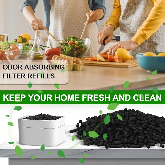 Charcoal Refills for Lomi Kitchen Composter 1 Pounds Activated Charcoal Odor Absorber Filter Refill Compatible with Lomi