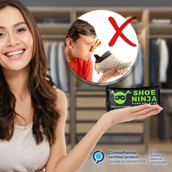 Charcoal Shoe Deodorizer Inserts - Shoe Odor Eliminator - Activated Charcoal Shoe Deodorizer Bags to Absorb Shoe Smell