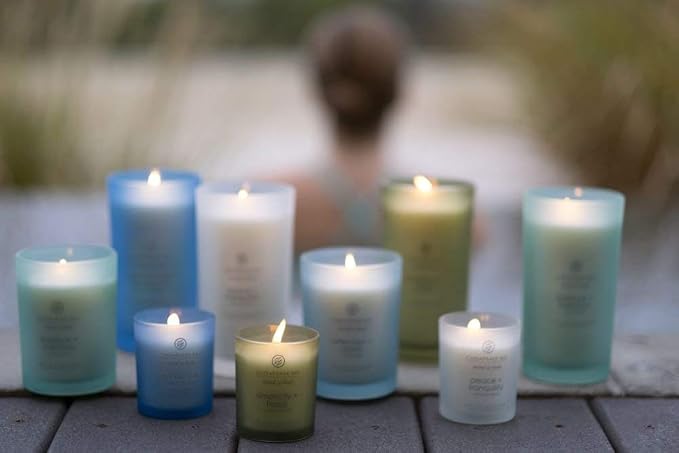 Chesapeake Bay Balance + Harmony Scented Candles Water Lily Pear Fragrance Medium Size Natural Soy Wax