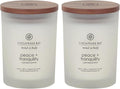 Peace + Tranquility (Cashmere Jasmine) Scented Candles Medium Size 2-Pack Perfect for Home, product
