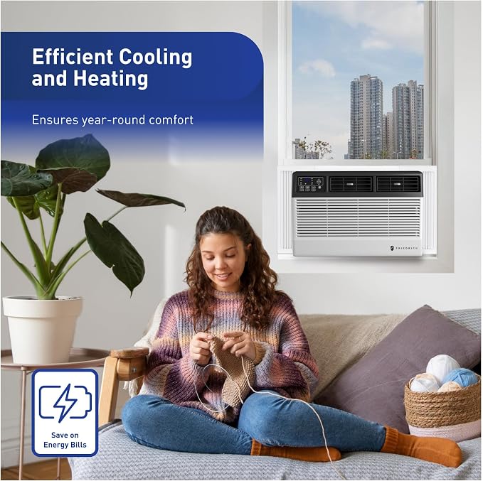 Chill Premier + 8,000 BTU 115v Cool with Electric Heat Window & Wall Unit White, alternate product view 7