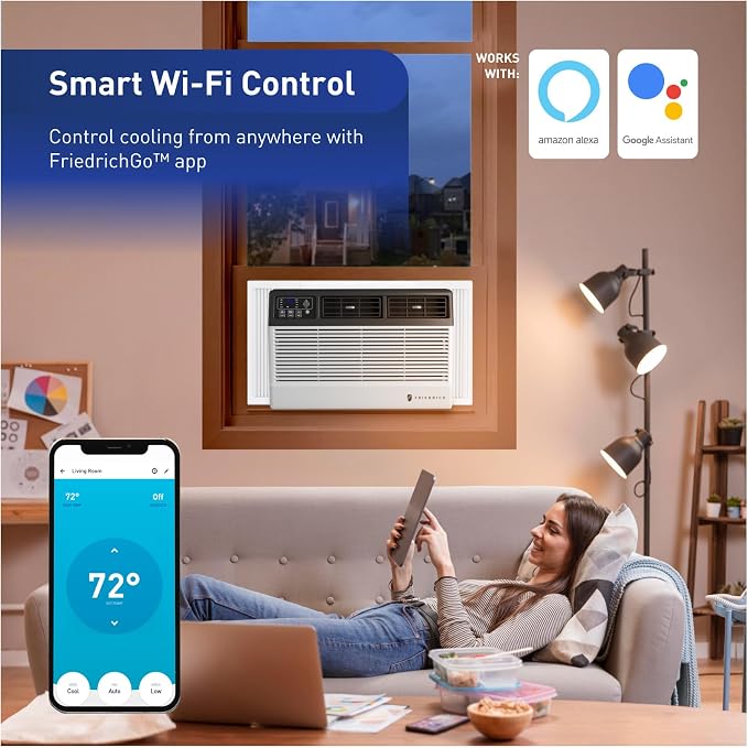Chill Premier + 8,000 BTU 115v Cool with Electric Heat Window & Wall Unit White, alternate product view 8