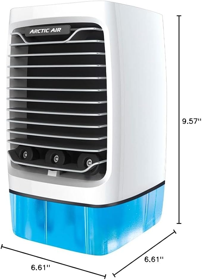 Chill Zone XL Evaporative Cooler with Oscillating Fan, Auto-Off Timer, Portable Fan with 4 Adjustable Speeds, 16-Hour Cooling