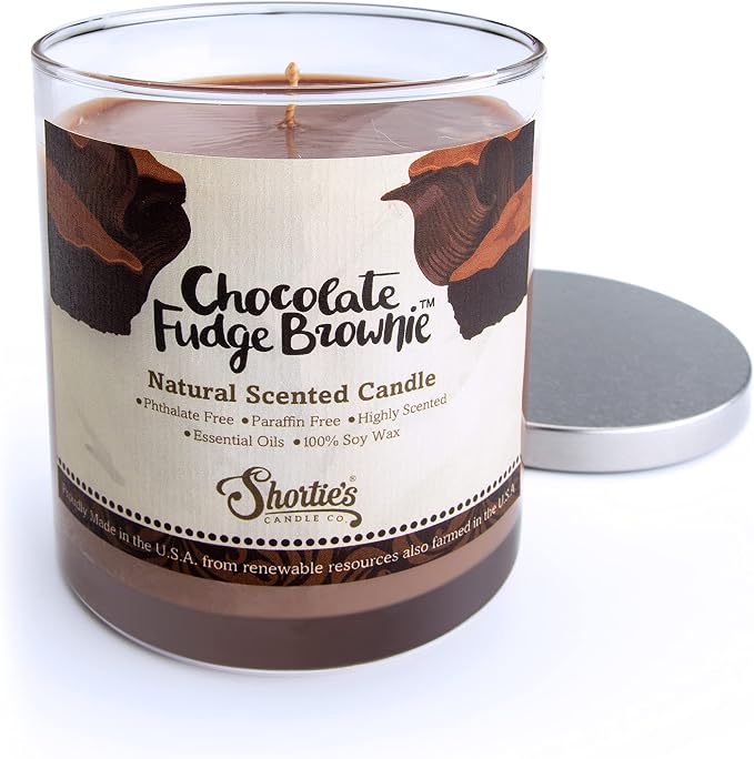 Chocolate Fudge Brownie Scented Natural Soy Candle, Essential Fragrance Oils, 100% Soy, Phthalate & Paraben Free, product