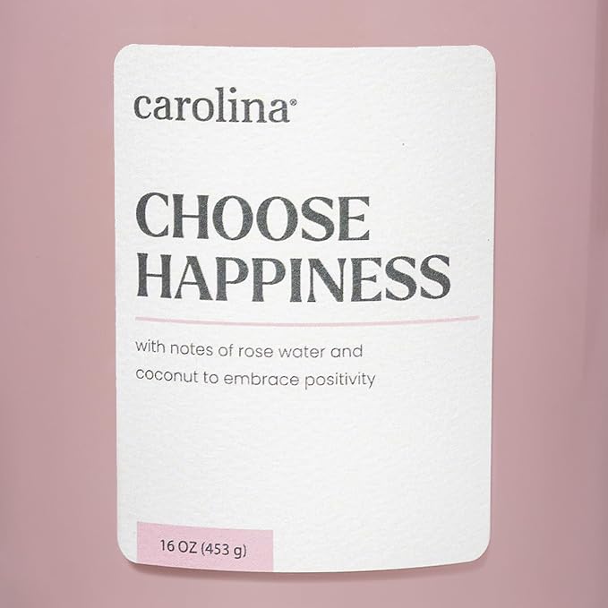 Choose Happiness 16 oz Scented Candle, 2 Wick comfort Relaxing Candle, 60H Burn Time, Ideal for Creating a Welcoming Home