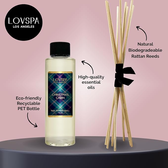 Christmas Cabin Diffuser Oil - Holiday Essential Oils for Diffuser Refill & Air Freshener Room Spray, alternate product view