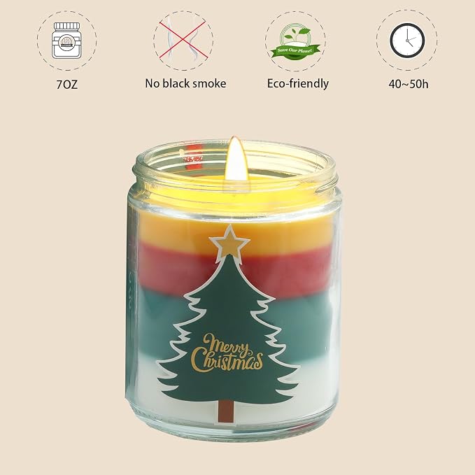 Christmas Candles - Christmas Gifts for Women, Aromatherapy Candle for Home Scented, alternate product view 2