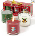 Christmas Candles, Scented Candles Gift Set for Stress Relief, 3 Votive Candles for Women and Men, Christmas Candle Gifts for