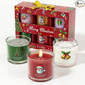Christmas Candles, Scented Candles Gift Set for Stress Relief, 6 Votive Candles for Women and Men, Christmas Candle Gifts for