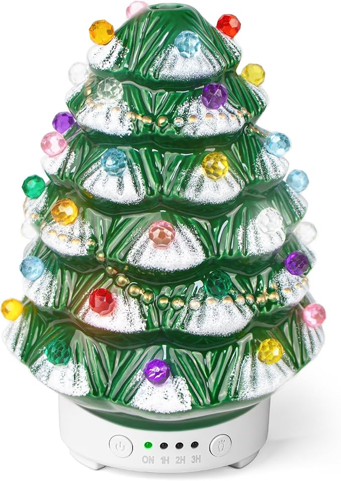 Christmas Essential Oil Diffuser, Festive Aromatherpay Diffuser for Essential Oils, Ceramic Ultrasonic Oil Diffusers for