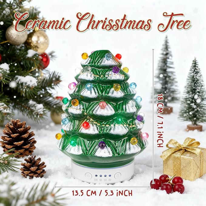 Christmas Essential Oil Diffuser, Festive Aromatherpay Diffuser for Essential Oils, Ceramic Ultrasonic Oil Diffusers for