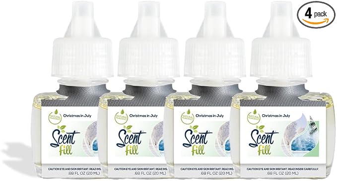 "Christmas in July" Plug in Air Freshener, 4 Scented Oil Refills, product image