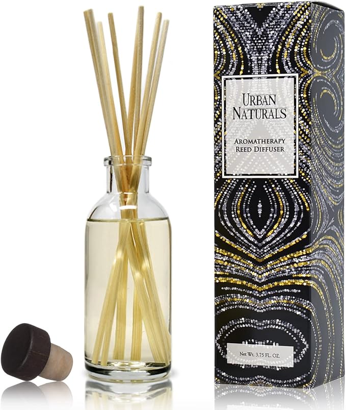 Christmas Night Reed Diffuser Set - Cinnamon Spice, Almond, Clove, Cedarwood, Fresh Balsam and Fir Needle - Made in The USA