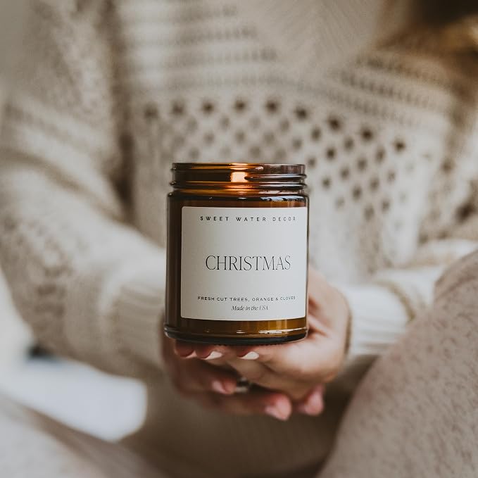 Christmas Soy Candle | Apple Cider, Cinnamon, Clove, Fresh Cut Christmas Tree Scented Candles for Home, alternate product
