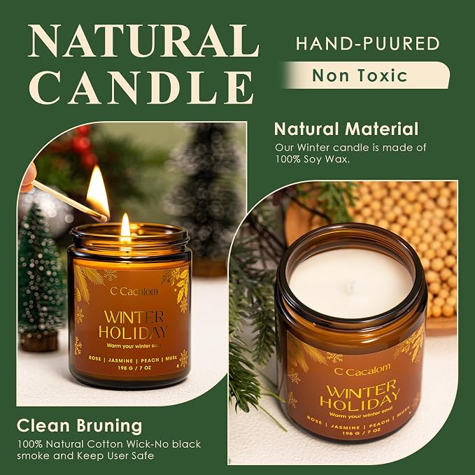 Christmas Soy Candles for Christmas Home Decor made from natural materials Aromatherapy Scented Candles for Holiday