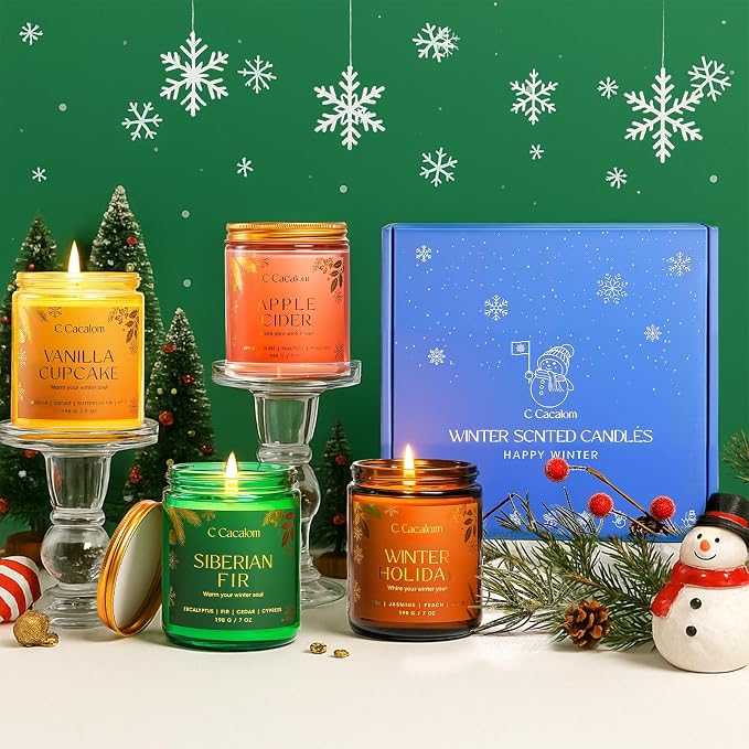 Christmas Soy Candles for Christmas Home Decor made from natural materials Aromatherapy Scented Candles for Holiday