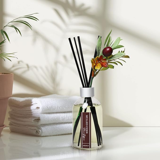 Christmas Tree Diffusir Oil Cinnamon, Mulled Spice Apple Oil with Sticks, Winter Candy Scented Reed Diffuser, alternate