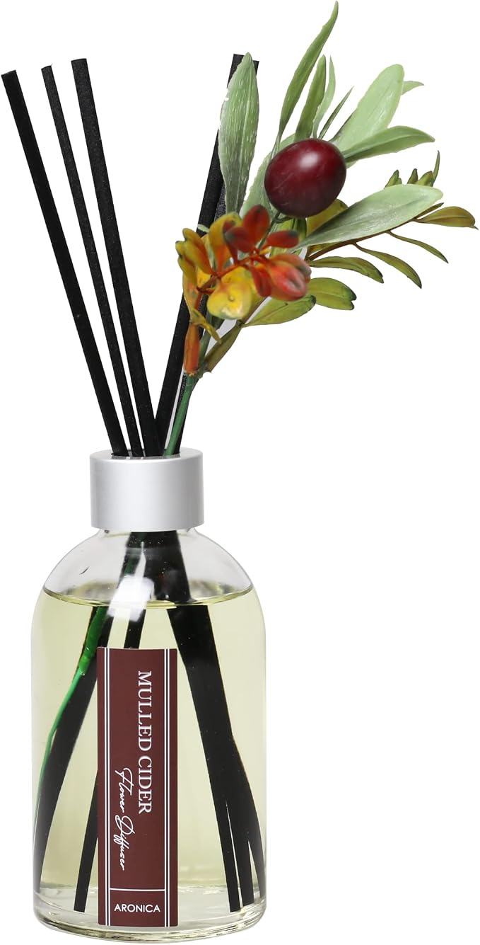 Christmas Tree Diffusir Oil Cinnamon, Mulled Spice Apple Oil with Sticks, Winter Candy Scented Reed Diffuser, alternate