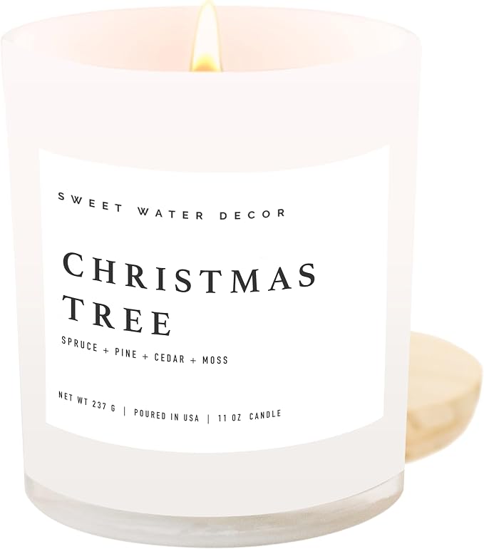 Christmas Tree Soy Candle - Pine Needles, Cedarwood, Cypress, product image