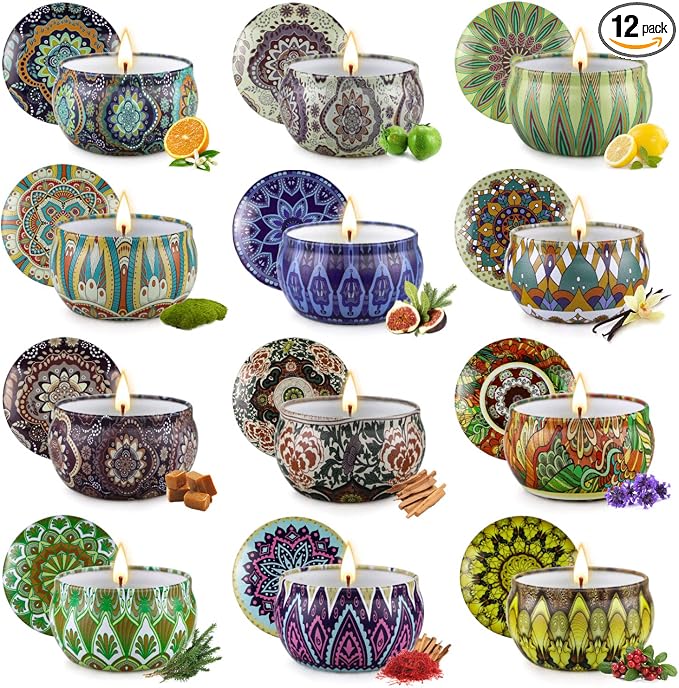 ChristmasGiftsCandles Scented Candles Gift Set,12 Pack Candles for Home Scented, product image