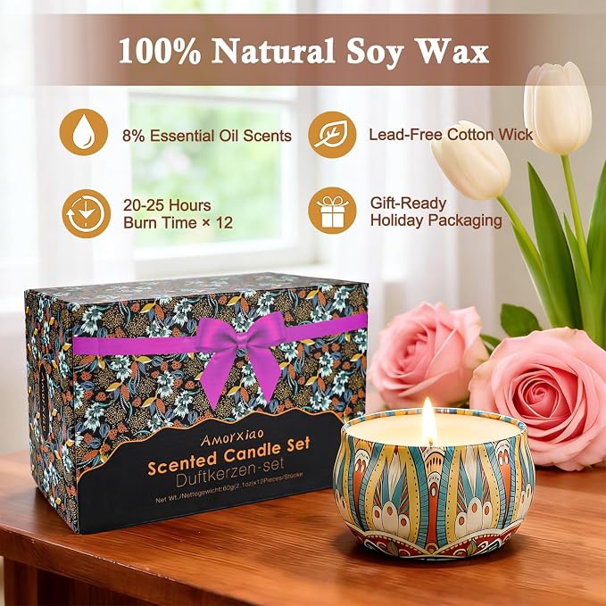 ChristmasGiftsCandles Scented Candles Gift Set,12 Pack Candles for Home Scented, alternate product view 4