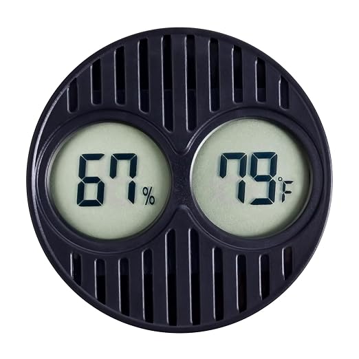 CIGAROL Mini Digital Hygrometer & Thermometer for Humidors — Indoor/Outdoor Temperature & Humidity Gauge for Greenhouse